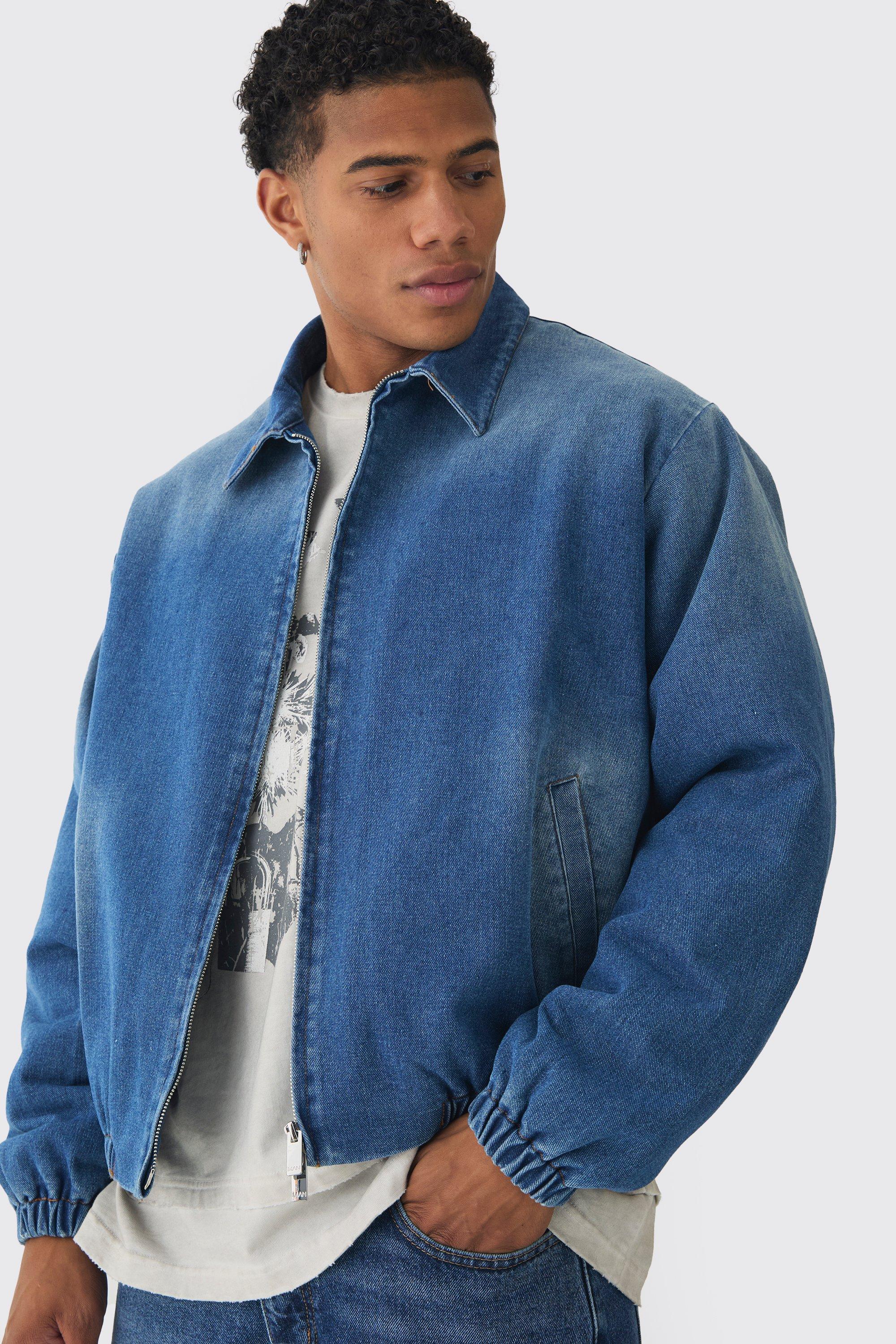 Giacca denim imbottita outlet
